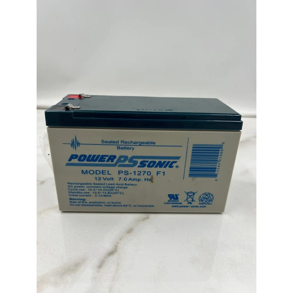 Power Sonic PS-1270 F1 12 Volt 7.0 Ah Sealed Rechargeable Lead Acid Battery